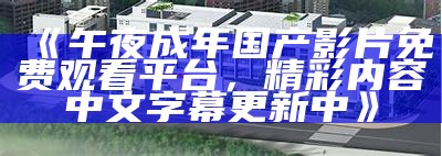 《午夜成年国产影片免费观看平台，精彩内容中文字幕更新中》